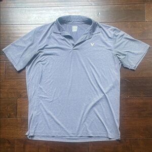 Callaway Men's Blue Striped Polo Shirt